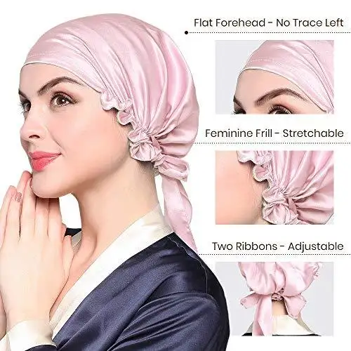 Silk Sleep Cap with Ribbons - Image 14