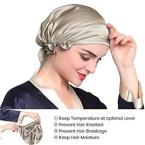Silk Sleep Cap with Ribbons - Image 33