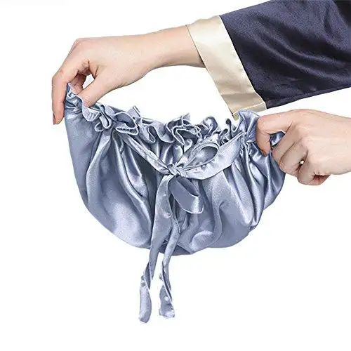 Silk Sleep Cap with Ribbons - Image 8