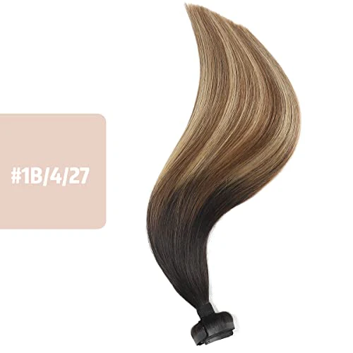 Silky Straight Human Hair Clip in Hair Extensions - Image 42