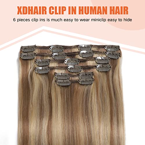Silky Straight Human Hair Clip in Hair Extensions - Image 45