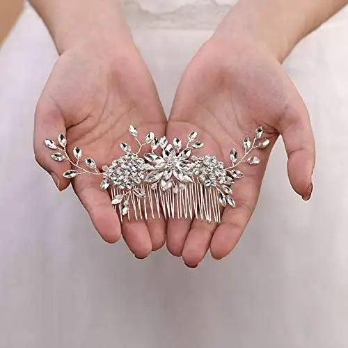 Silver Rhinestone Hair Comb - Image 4