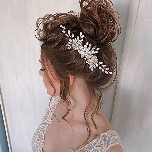 Silver Rhinestone Hair Comb - Image 5