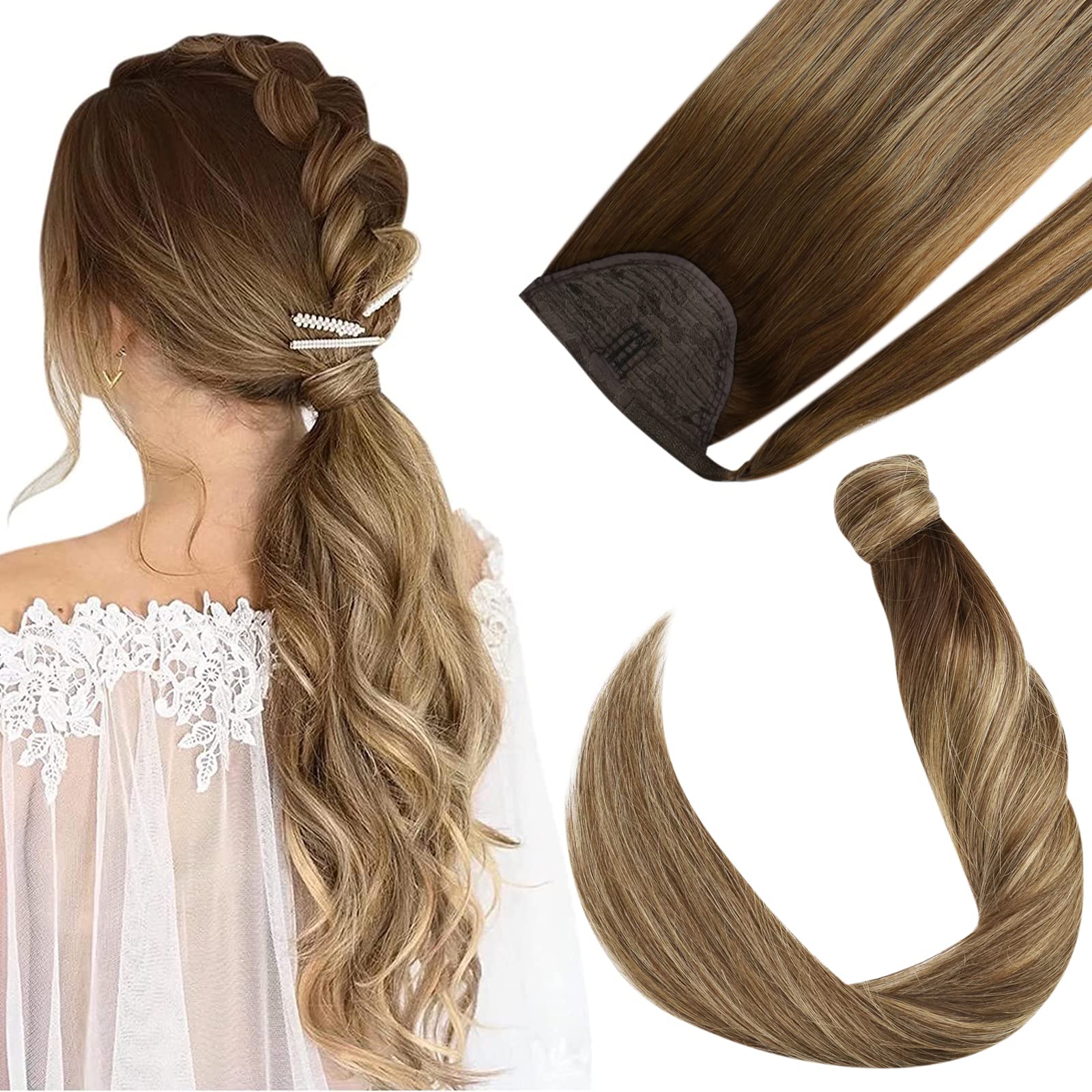 Soft Human Hair Ponytail Extension - Image 105