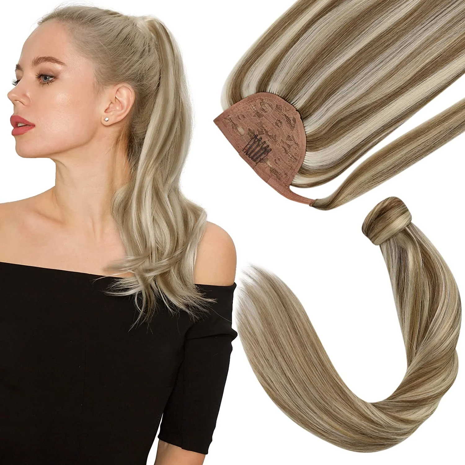 Soft Human Hair Ponytail Extension - Image 113