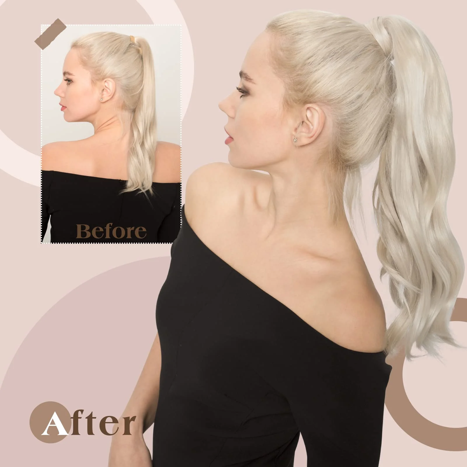 Soft Human Hair Ponytail Extension - Image 2
