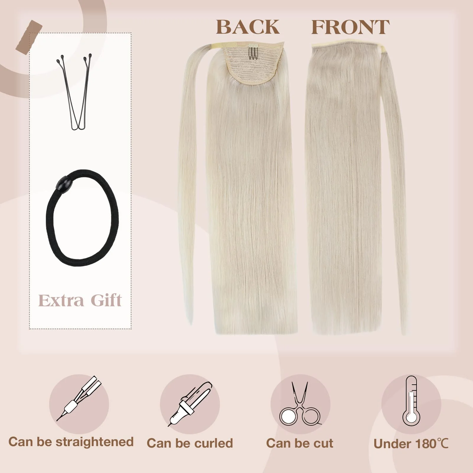 Soft Human Hair Ponytail Extension - Image 4