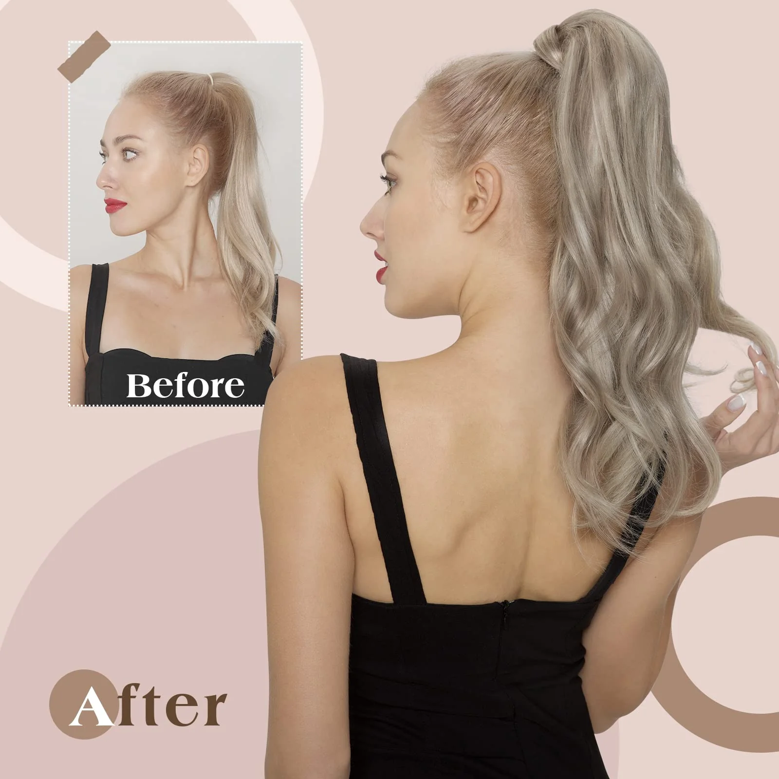 Soft Human Hair Ponytail Extension - Image 69