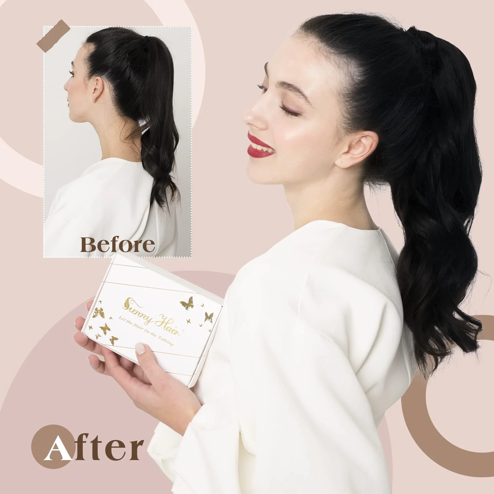 Soft Human Hair Ponytail Extension - Image 76