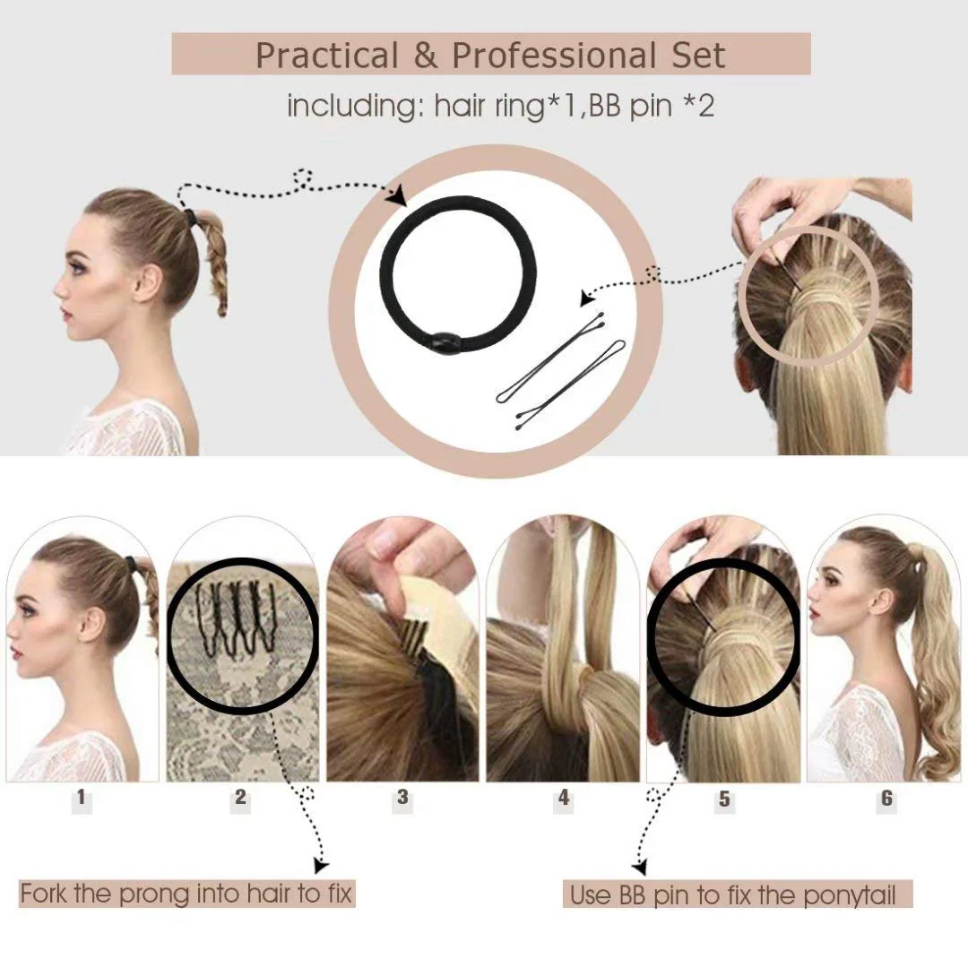 Soft Human Hair Ponytail Extension - Image 80