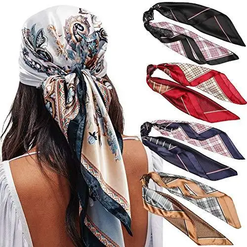 Square Fashion Scarf & Hair Accessory - 4 Pack - Image 25