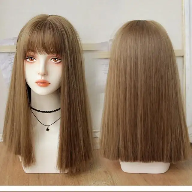 Straight Bob wig with bangs - Image 11