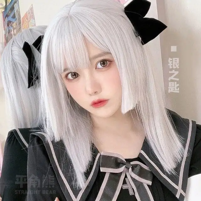 Straight Bob wig with bangs - Image 3