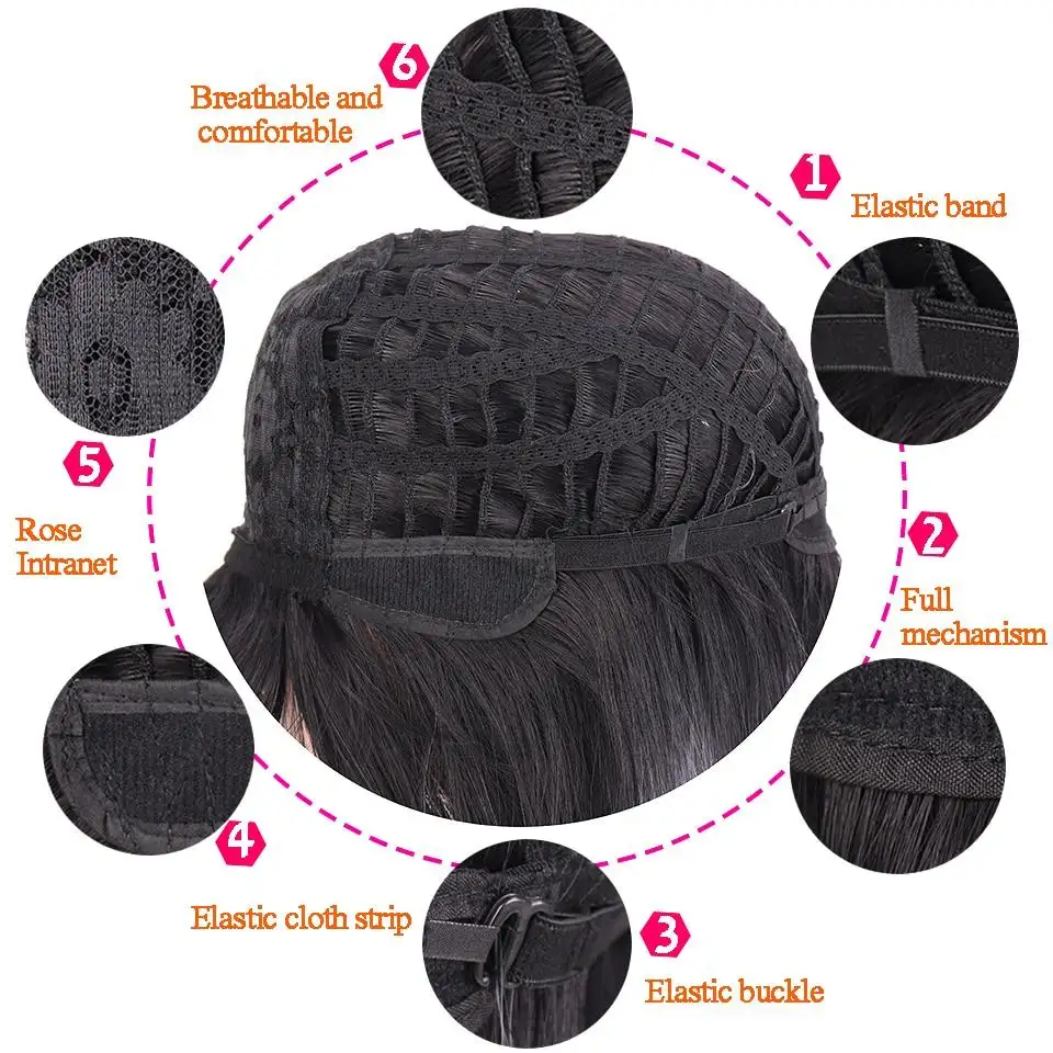 Straight Bob wig with bangs - Image 8