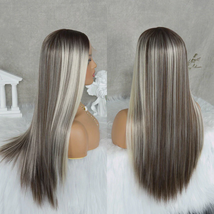 Highlight Ash Blonde Lace Front Wig - Image 5