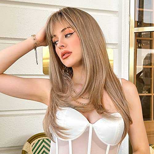 Straight Long Ash Blonde Wig - Image 2