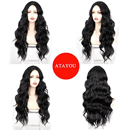 Straight Long Ombre Brown wig with middle part - Image 11
