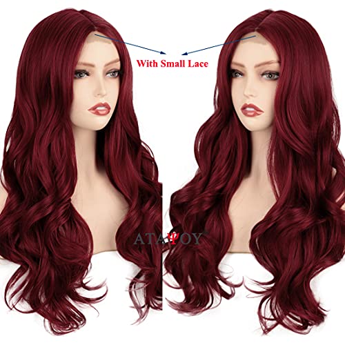 Straight Long Ombre Brown wig with middle part - Image 20