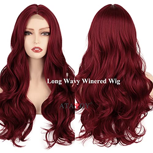 Straight Long Ombre Brown wig with middle part - Image 21