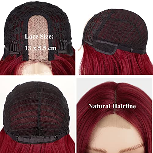 Straight Long Ombre Brown wig with middle part - Image 23