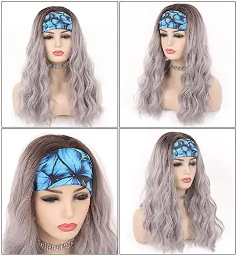 Synthetic 20 Inch Wavy Headband Wig - Image 10