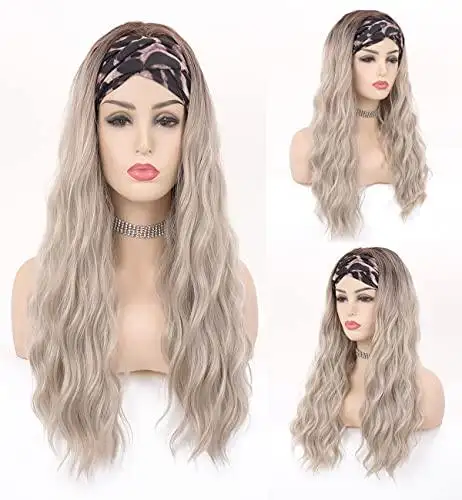 Synthetic 20 Inch Wavy Headband Wig - Image 12
