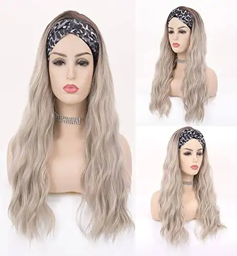 Synthetic 20 Inch Wavy Headband Wig - Image 13
