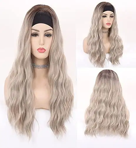 Synthetic 20 Inch Wavy Headband Wig - Image 15