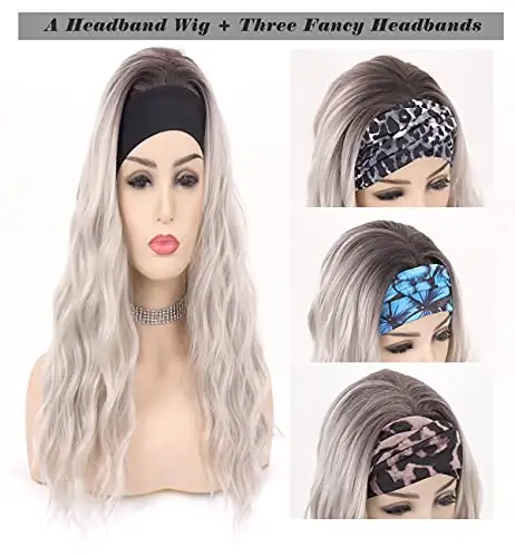 Synthetic 20 Inch Wavy Headband Wig - Image 3