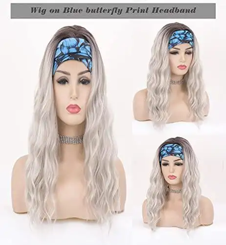 Synthetic 20 Inch Wavy Headband Wig - Image 5