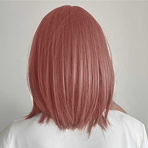 Synthetic Bob Wig with Blunt Bangs - Image 14