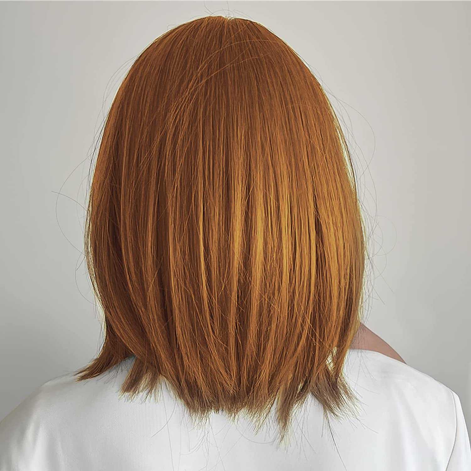 Synthetic Bob Wig with Blunt Bangs - Image 22