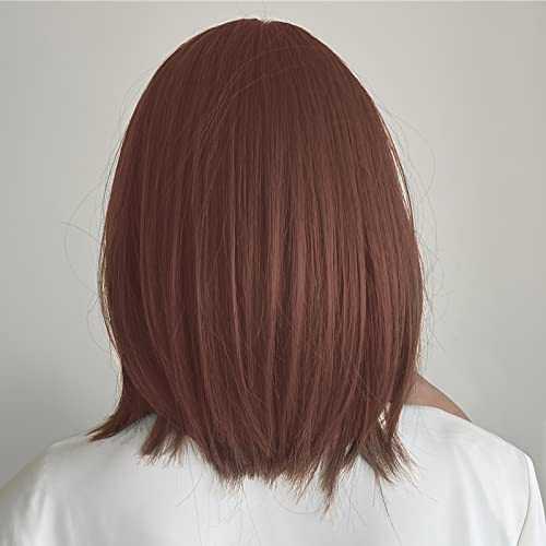 Synthetic Bob Wig with Blunt Bangs - Image 9