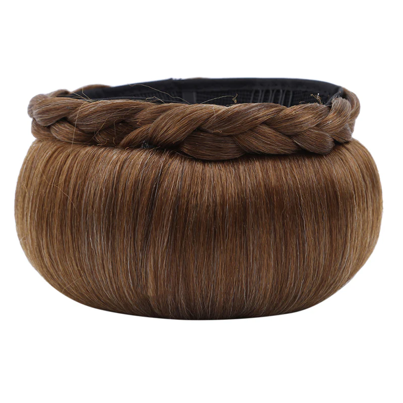 Synthetic Braided Hair Bun Hairpiece - Image 4
