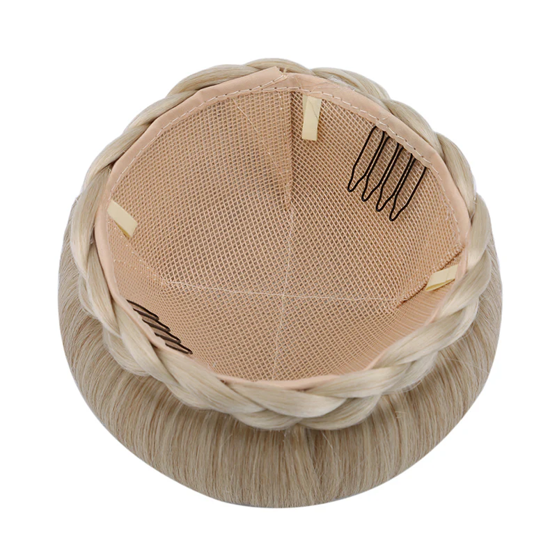 Synthetic Braided Hair Bun Hairpiece - Image 5