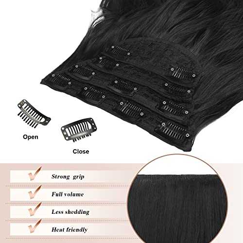 Synthetic Clip in Hair Extensions 4PCS Long Wavy 20 inches - Image 10