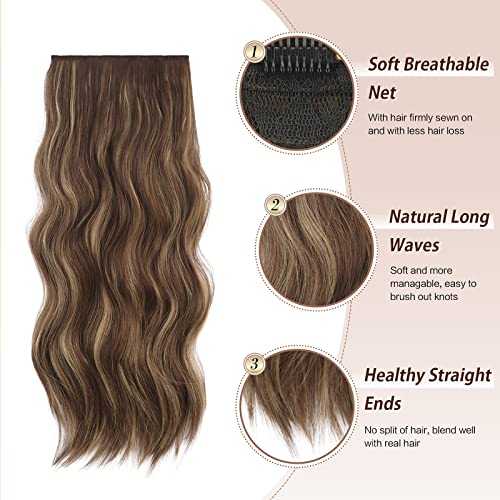 Synthetic Clip in Hair Extensions 4PCS Long Wavy 20 inches - Image 14