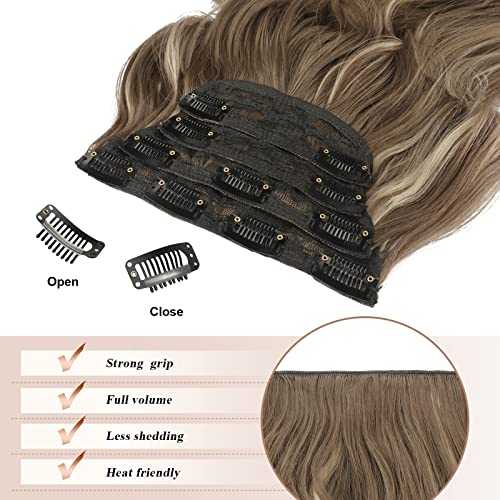 Synthetic Clip in Hair Extensions 4PCS Long Wavy 20 inches - Image 20
