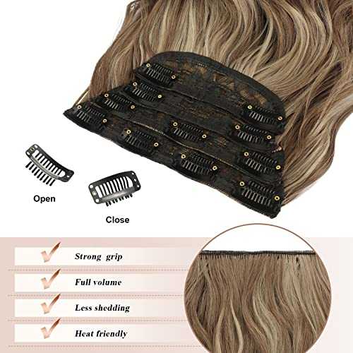 Synthetic Clip in Hair Extensions 4PCS Long Wavy 20 inches - Image 25
