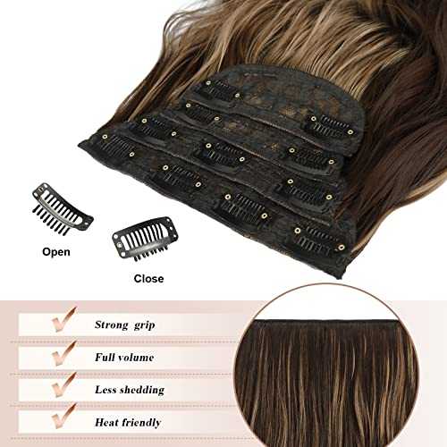Synthetic Clip in Hair Extensions 4PCS Long Wavy 20 inches - Image 4