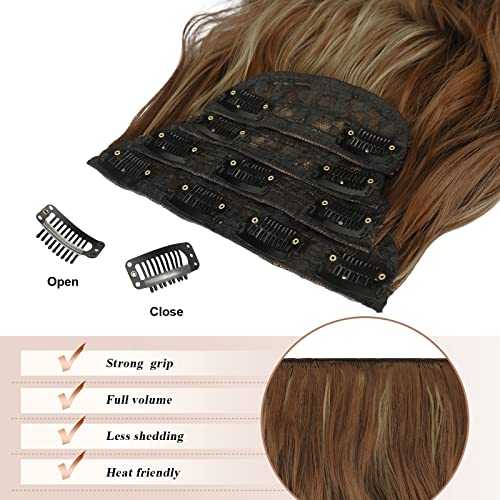 Synthetic Clip in Hair Extensions 4PCS Long Wavy 20 inches - Image 59