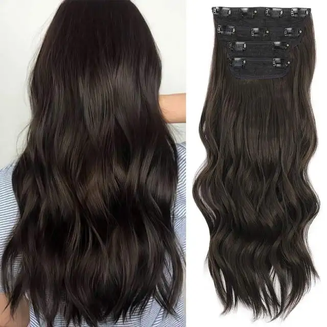 Synthetic Clip In Hair Extensions Set - Image 5
