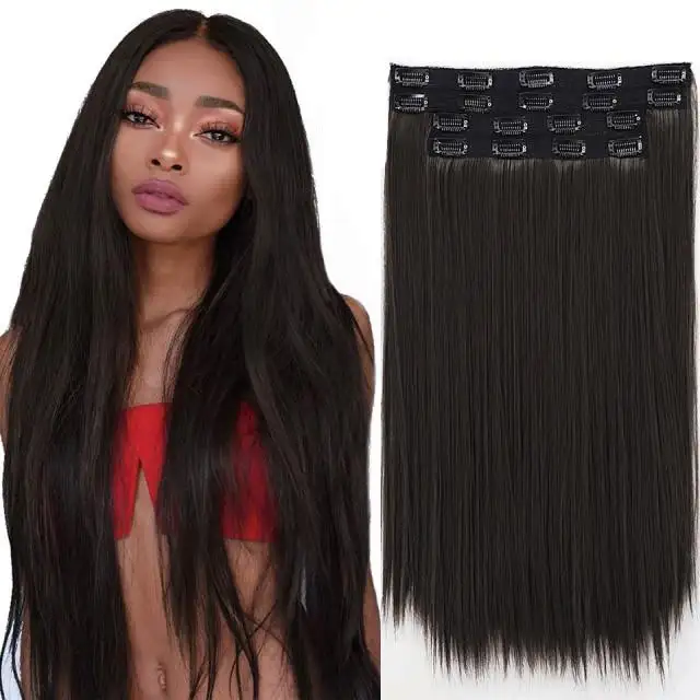 Synthetic Clip In Hair Extensions Set - Image 8