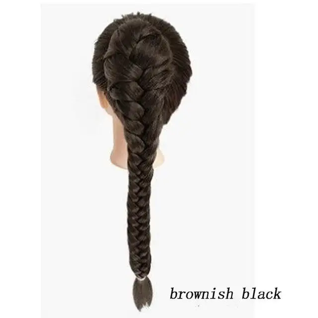 Synthetic Drawstring Braided Fishtail Ponytail Hairpiece - Image 11
