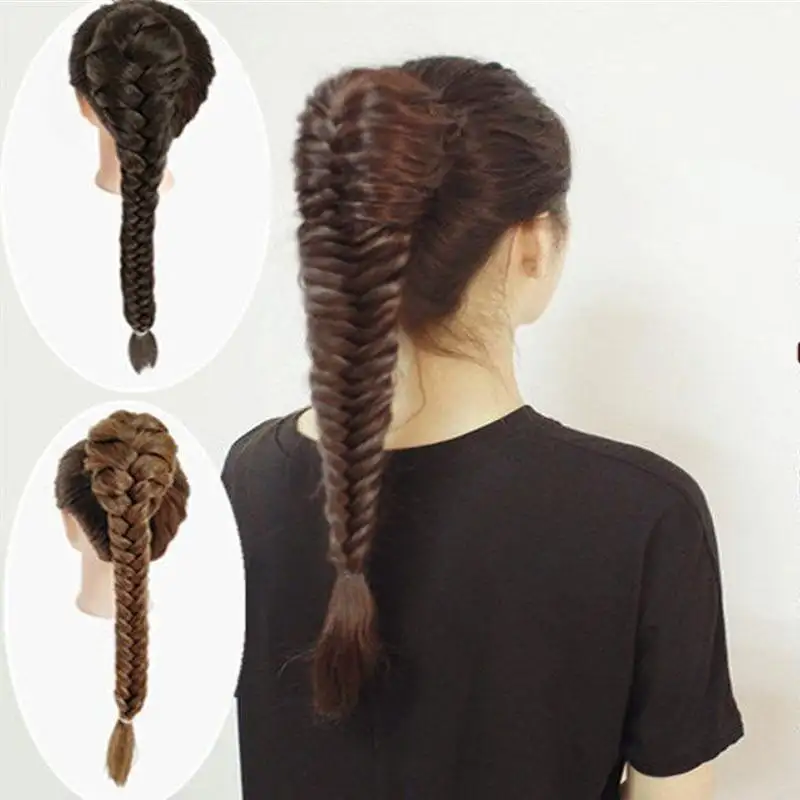 Synthetic Drawstring Braided Fishtail Ponytail Hairpiece - Image 4
