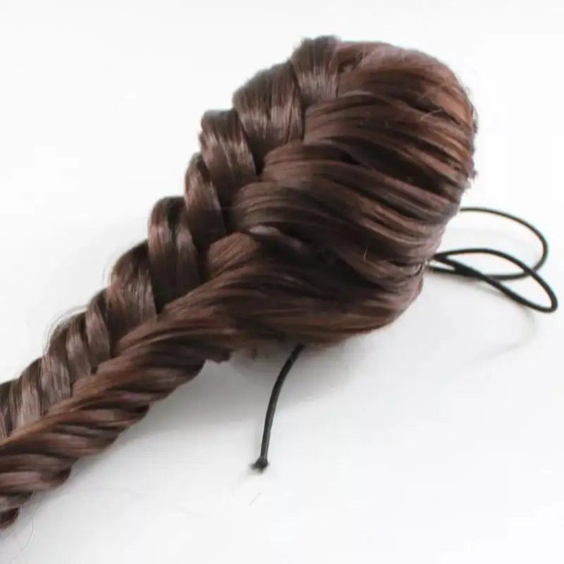 Synthetic Drawstring Braided Fishtail Ponytail Hairpiece - Image 6