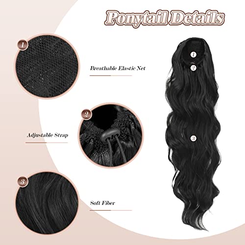 Synthetic Drawstring Ponytail - 24 inch - Image 19