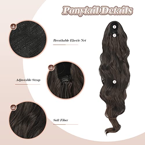 Synthetic Drawstring Ponytail - 24 inch - Image 29