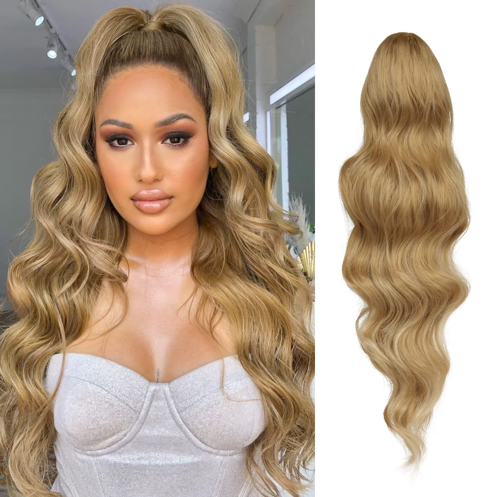 Synthetic Drawstring Ponytail - 24 inch - Image 31