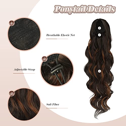 Synthetic Drawstring Ponytail - 24 inch - Image 40